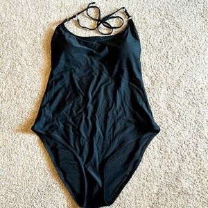 American Eagle Aerie One Piece Bathing Suit Black